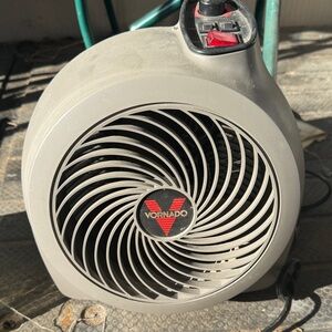 Vornado Portable Fan Heater - Gray with Red Logo